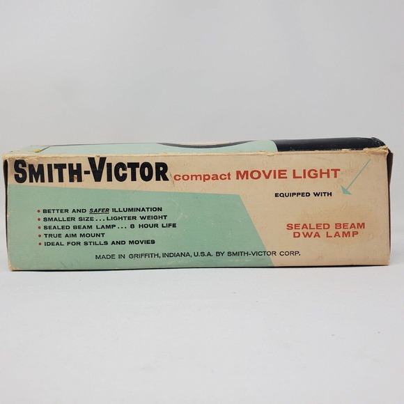 Vintage Smith-Victor Model L-5 Compact Movie Light 962 GE Beam Tested Retro - Picture 10 of 11